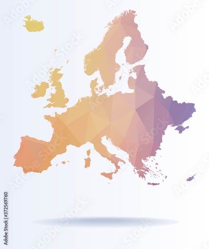 Polygonal map of Europe