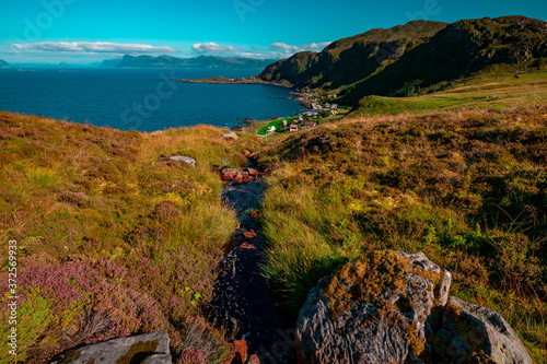 Panorama over runde birds island Norway
