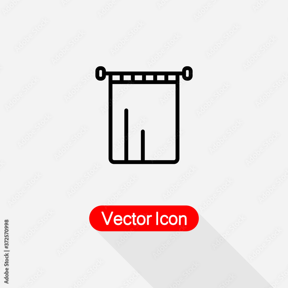 The Bathroom Curtain Icon, Curtain Icon Vector Illustration Eps10 The Bathroom Curtain Icon, Curtain Icon Vector Illustration Eps10