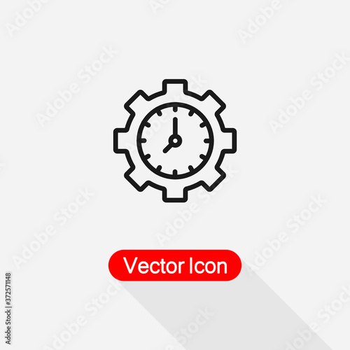 Time Management Icon, Productivity Sign,Efficiency Sign Vector Illustration Eps10
