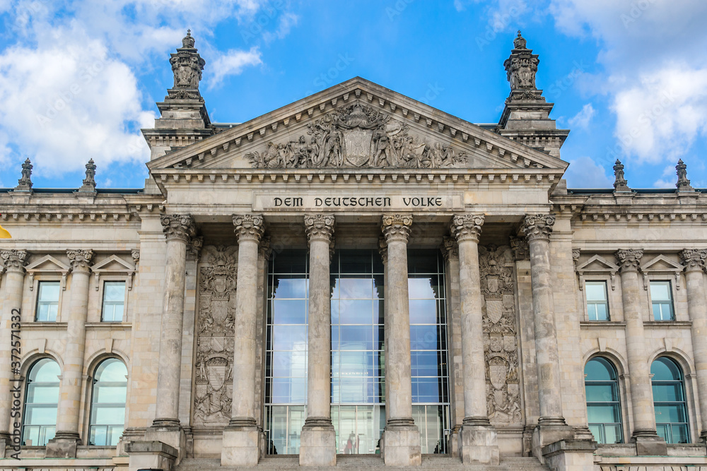 The Reichstag building - the Headquarter of the German Parliament (Deutscher Bundestag) in Berlin, Germany.