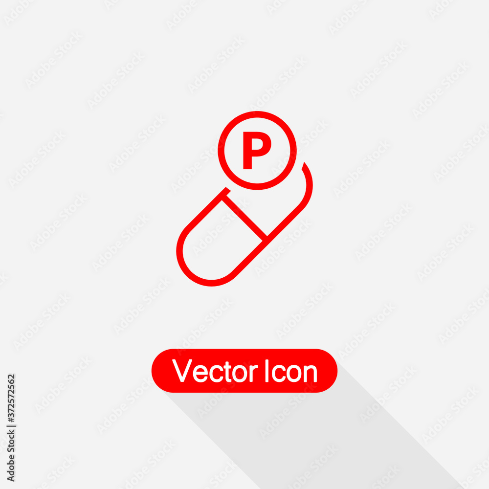 Vitamin P In Pill Icon Vector Illustration Eps10 Vitamin P In Pill Icon Vector Illustration Eps10