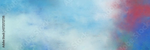 decorative pastel blue, light steel blue and antique fuchsia colored vintage abstract painted background with space for text or image. can be used as horizontal background texture