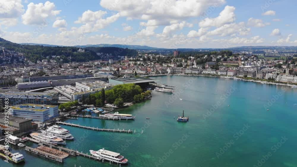 The lakefront of Lake Lucerne in Switzerland - travel photography The lakefront of Lake Lucerne in Switzerland - travel photography