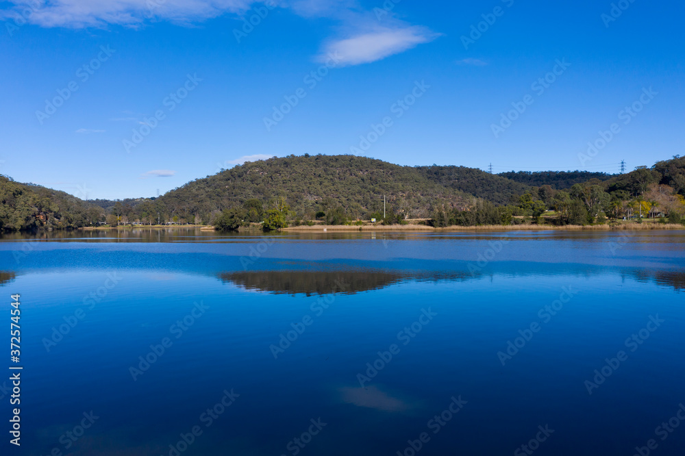 The Hawkesbury River at Wisemans Ferry in regional New South Wales in Australia
