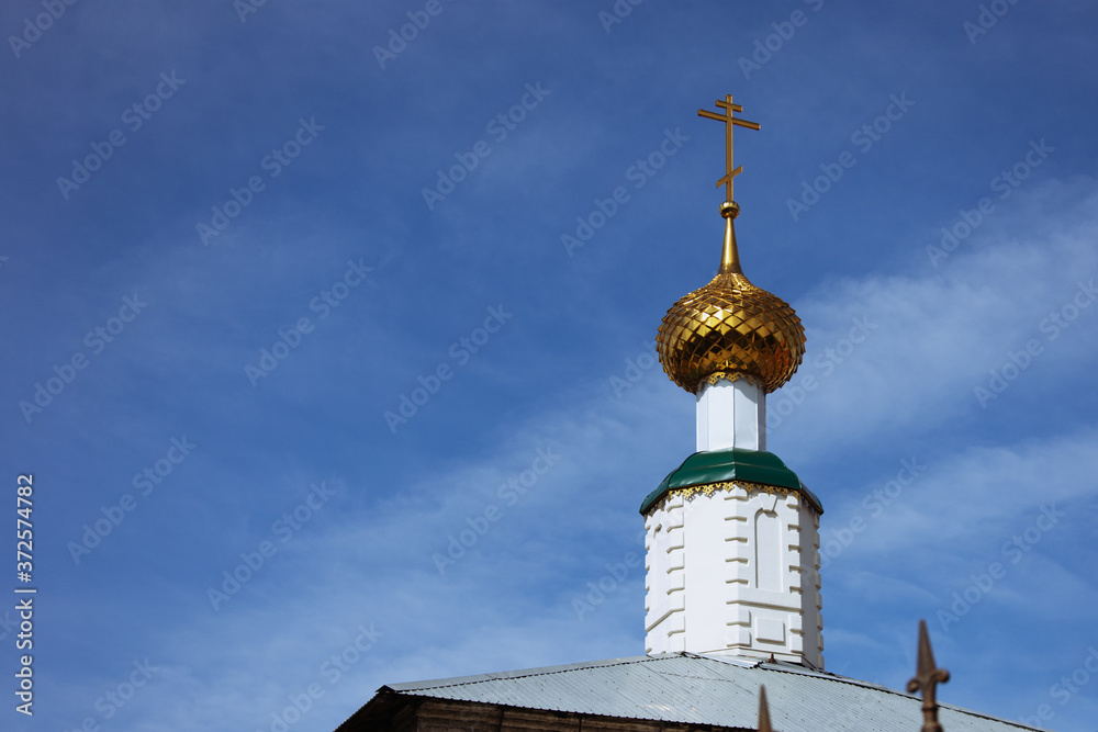 Domes of the Church of Cosmas and Damian in Yaroslavl, Russia