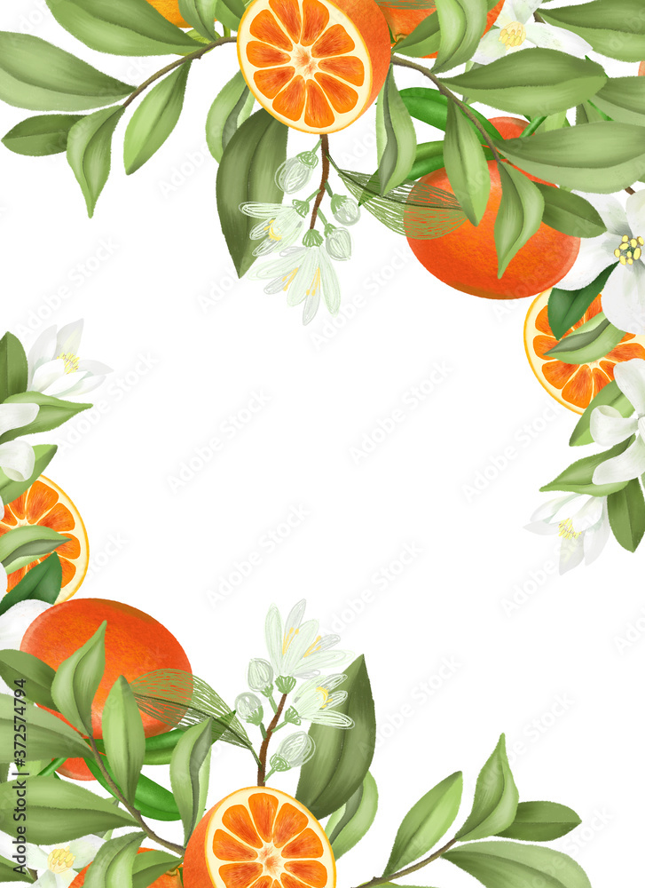 free mandarin orange clipart flower