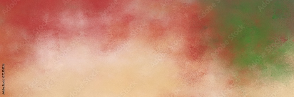 stunning vintage abstract painted background with rosy brown, dark salmon and dark olive green colors and space for text or image. can be used as horizontal header or banner orientation