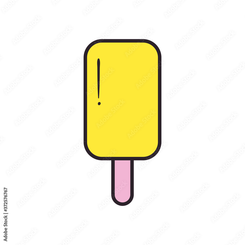 ice cream with stick line and fill style icon vector design ice cream with stick line and fill style icon vector design