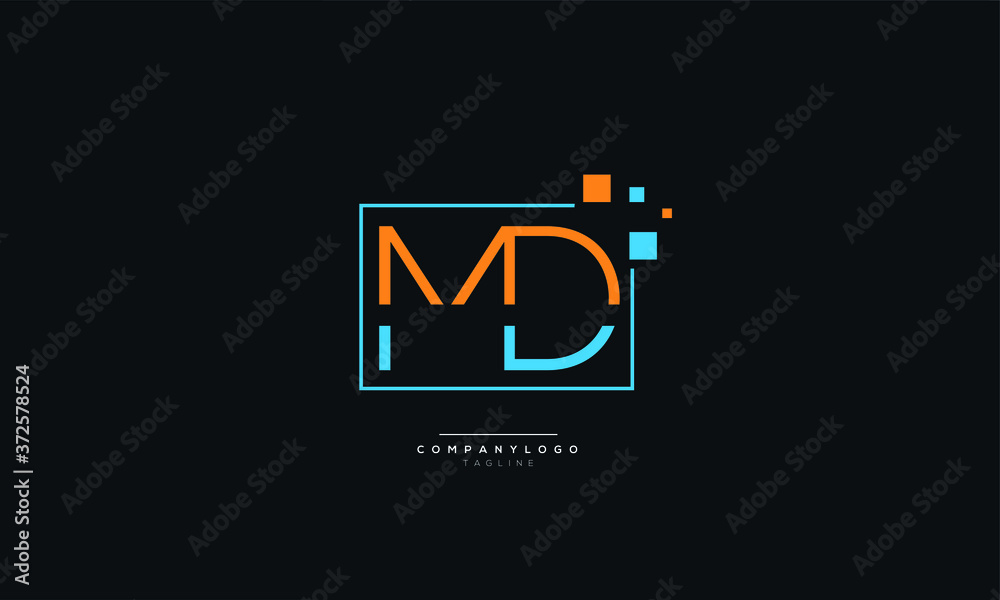 Letter MD Business Logo Design Alphabet Icon Vector Symbol Stock Vector ...