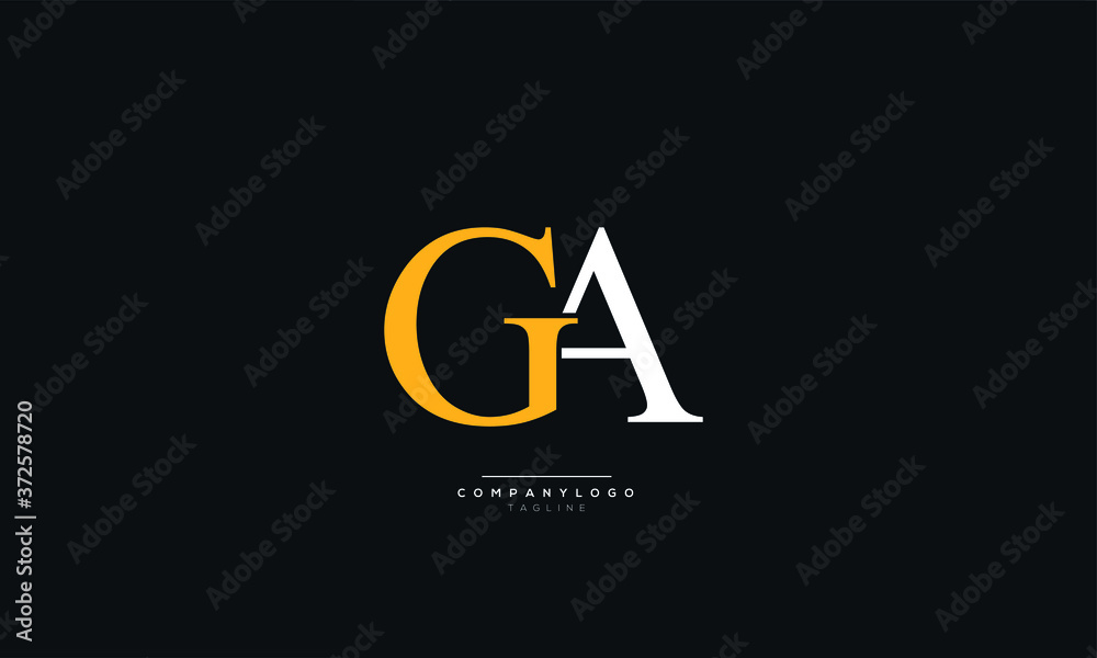 Creative GA Letter Business Logo Design Alphabet Icon Vector Symbol Creative GA Letter Business Logo Design Alphabet Icon Vector Symbol