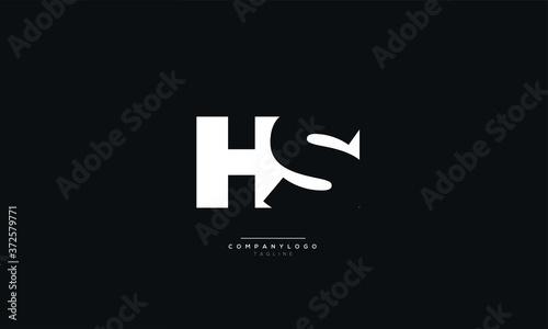 HS Letter Business Logo Design Alphabet Icon Vector Symbol