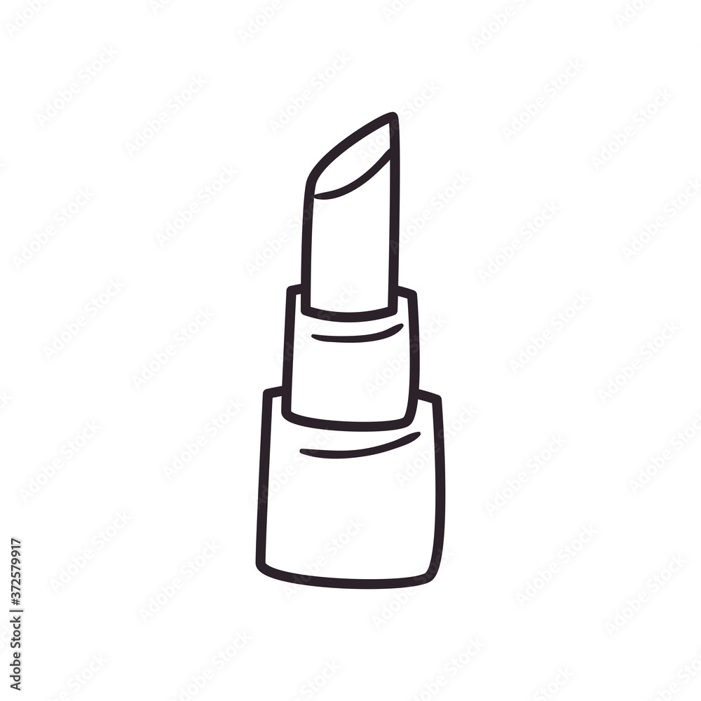 lipstick line style icon vector design lipstick line style icon vector design