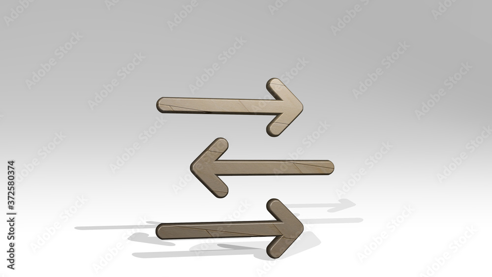 data transfer three back forth back 3D icon standing on the floor, 3D illustration for business and concept data transfer three back forth back 3D icon standing on the floor, 3D illustration for business and concept