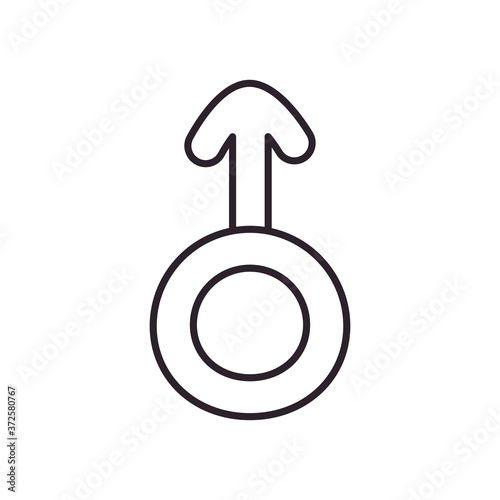 male gender line style icon vector design