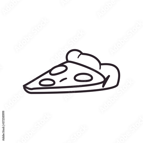 pizza line style icon vector design