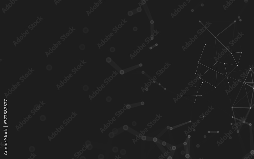 Abstract background. Molecules technology with polygonal shapes, connecting dots and lines. Connection structure. Big data visualization. Abstract background. Molecules technology with polygonal shapes, connecting dots and lines. Connection structure. Big data visualization.