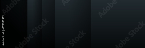 Dark black neutral grey background for wide banner with light layered stripe