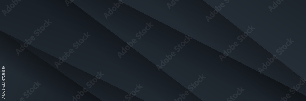 High contrast grey and black glossy stripes. Abstract tech graphic banner design. Vector corporate background 