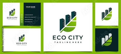 building eco city logo and business card