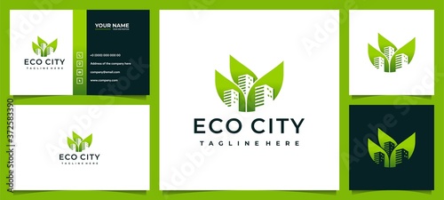 building eco city logo and business card