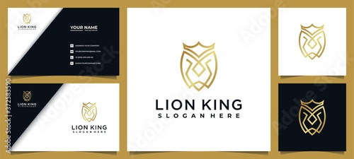 lion king legal logo luxury and business card