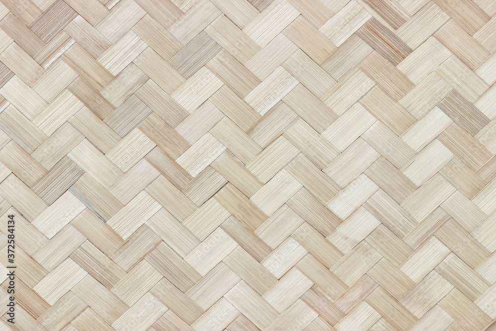 close up woven bamboo pattern background