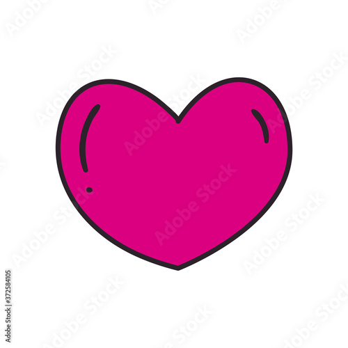 heart line and fill style icon vector design