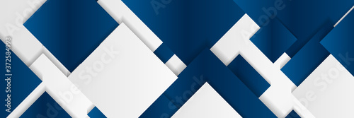 Template corporate concept blue black grey and white contrast banner background