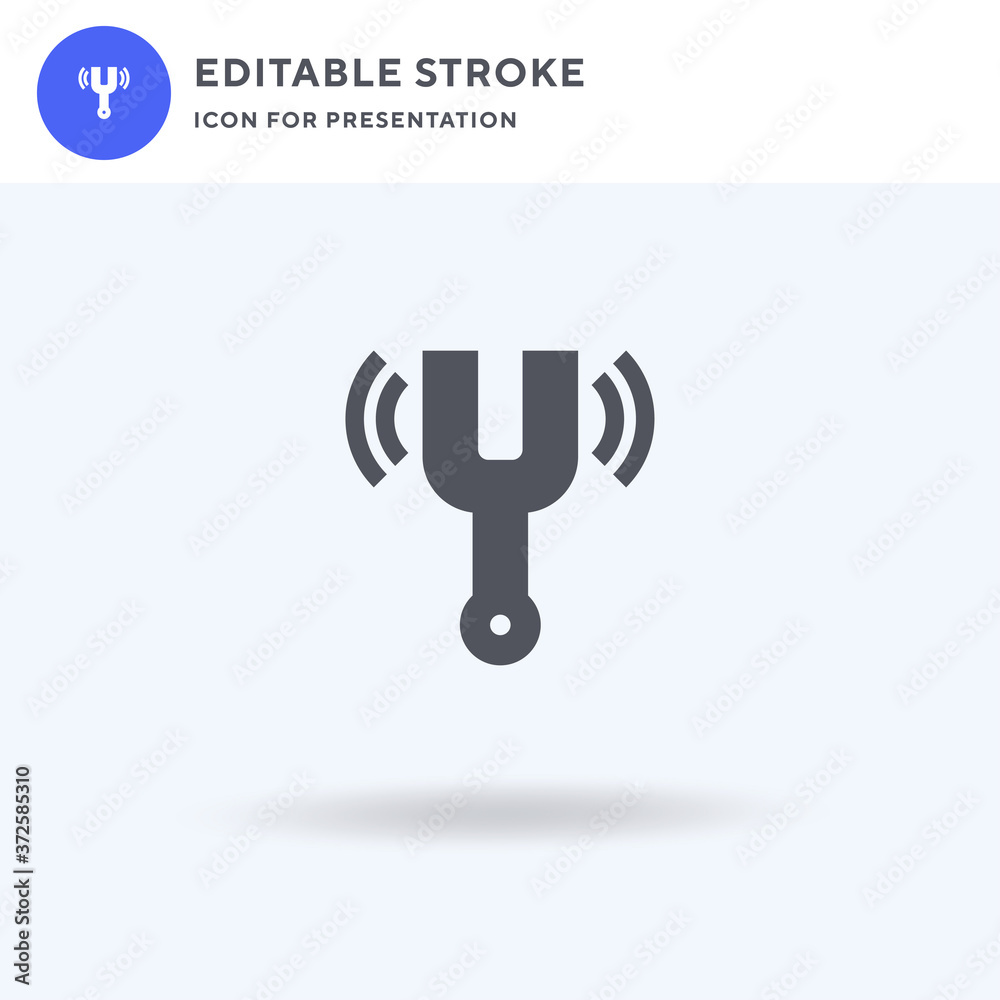 Tuning Fork icon vector, filled flat sign, solid pictogram isolated on ...