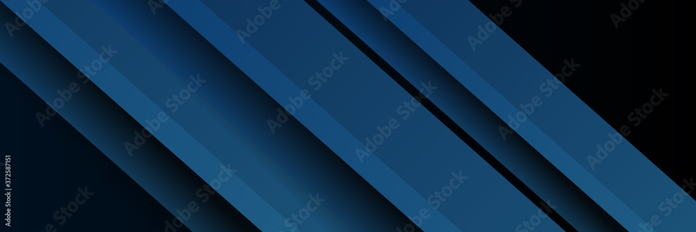 High contrast blue and black glossy stripes. Abstract tech graphic banner design. Vector corporate background High contrast blue and black glossy stripes. Abstract tech graphic banner design. Vector corporate background