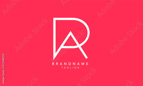 Alphabet letters Initials Monogram logo RA, AR, R and A