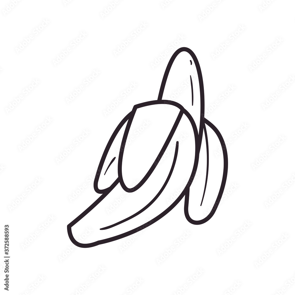 banana line style icon vector design banana line style icon vector design