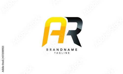 Alphabet letters Initials Monogram logo AR, RA, A and R