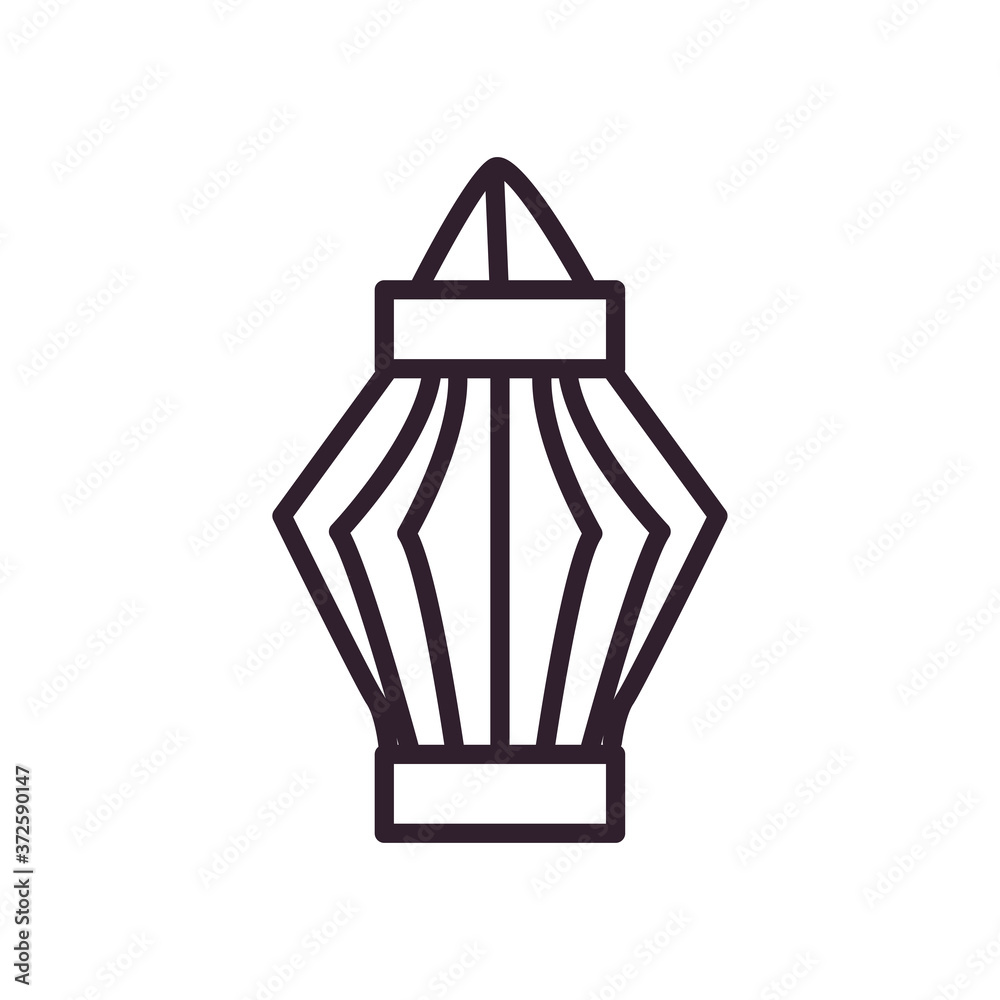striped lantern line style icon vector design striped lantern line style icon vector design