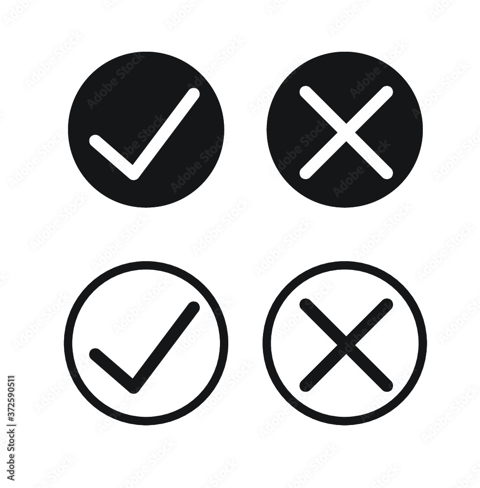 Check Mark Icon Button Symbol Set for Website Check Mark Icon Button Symbol Set for Website
