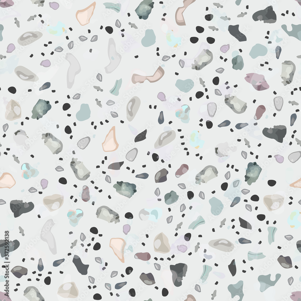 Fototapeta premium Terrazzo Texture Vector. Flooring Seamless Pattern