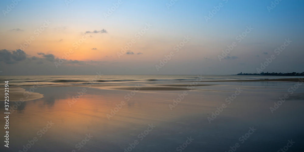 A beautiful sunrise over the beach
