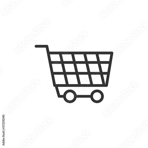 wheel trolly icon with line style vector illustration
