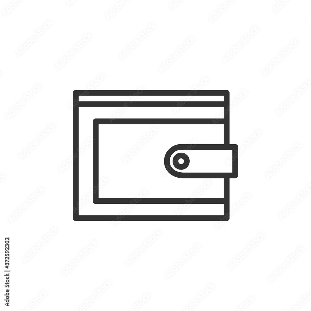 wallet icon with line style vector illustration wallet icon with line style vector illustration