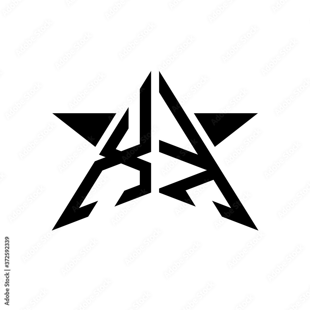 Initial Star Monogram Logo XK Initial Star Monogram Logo XK