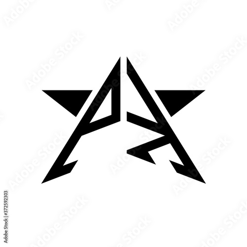 Initial Star Monogram Logo PK