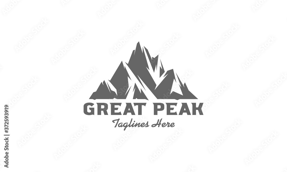 illustration vector graphic logo designs. logomark, pictogram logo for rock mountain