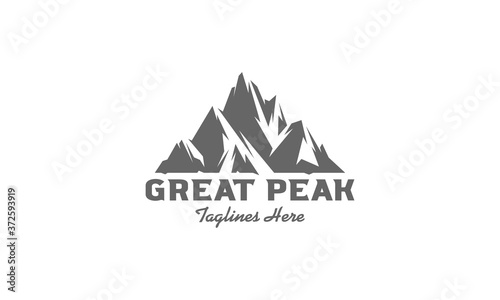 illustration vector graphic logo designs. logomark, pictogram logo for rock mountain
