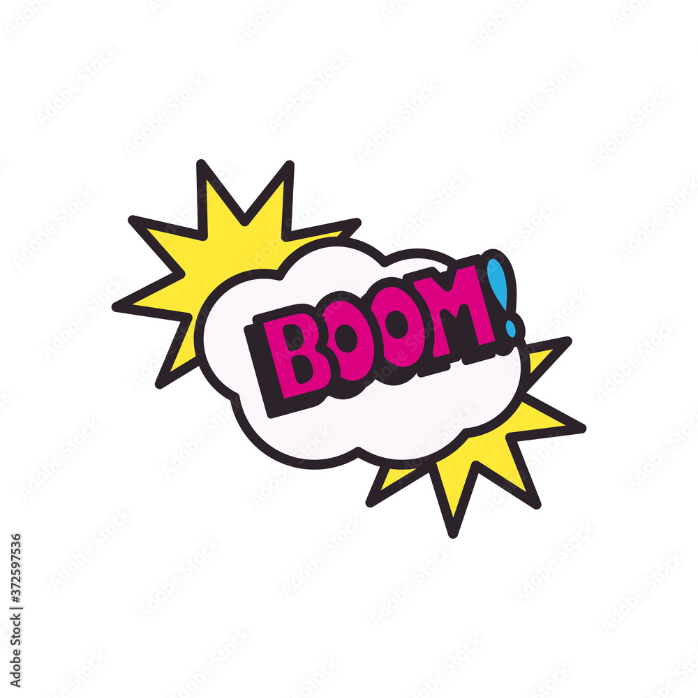 boom explosion bubble line and fill style icon vector design boom explosion bubble line and fill style icon vector design