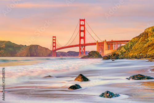 Fotografie, Obraz Golden Gate Bridge in San Francisco, California