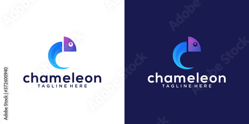 chameleon logo gradient color
