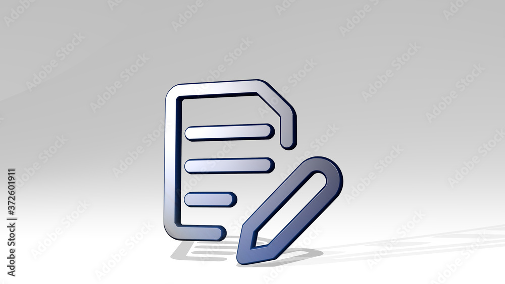 COMMON FILE TEXT EDIT 3D icon standing on the floor, 3D illustration for background and animal COMMON FILE TEXT EDIT 3D icon standing on the floor, 3D illustration for background and animal