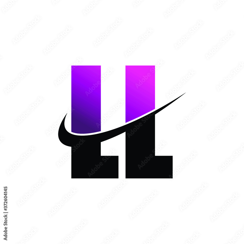 Letter LL simple logo design vector Letter LL simple logo design vector