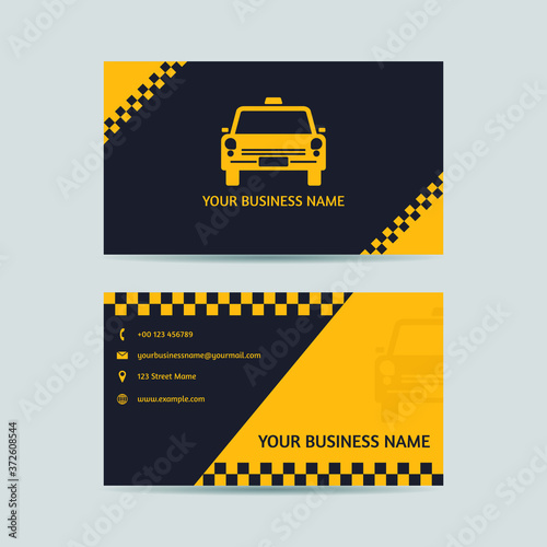 Yellow taxi driver card  Vector - Business Card